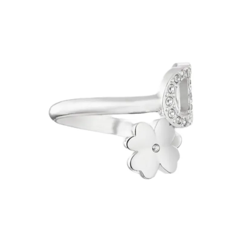 DIOR Crystal Rings Women's Silver-2