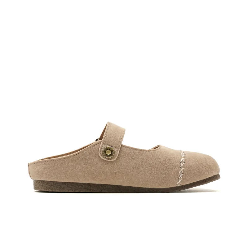 Warrior Closed Toe Mules Coverage Abrasion Resistant Lightweight Slip Resistant Low Top Casual Shoes Women's Sand-1