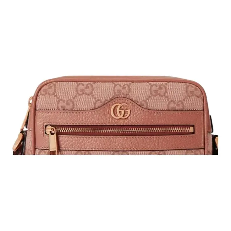 GUCCI Ophidia Fabric With Cow Leather Shoulder Bag, Crossbody Bag Mini Women's Pink-8