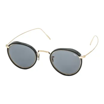 EYEVAN 7285 Β Titanium Acetate Round Sunglasses Unisex Black