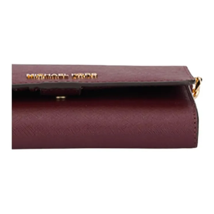 MICHAEL KORS MICHAEL KORS Handbag Collection Jet Set Cow Leather Envelope Shoulder Bag Medium Size Women's Burgundy-7