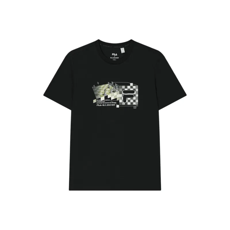FILA x M.C.ESCHER T Shirt Men's Black-0