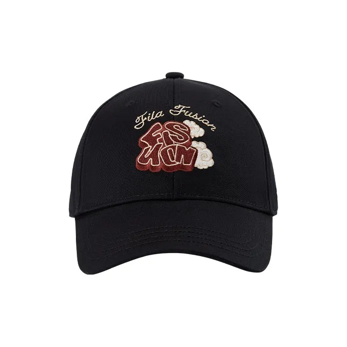 FILA FUSION Cotton Baseball Caps Unisex Black-1