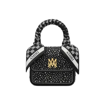 AMIRI Viscose One Shoulder Handbag Mini Women's Black
