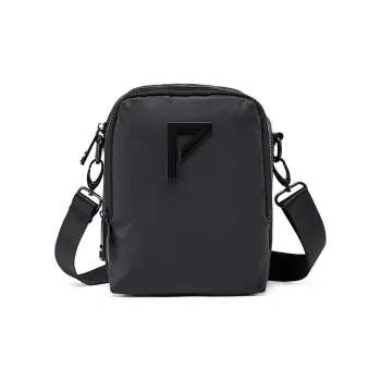 Old Man's Head Waterproof Fabric Shoulder Bag, Crossbody Bag Men's Black