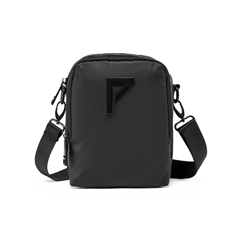 Old Man's Head Waterproof Fabric Shoulder Bag, Crossbody Bag Men's Black-0