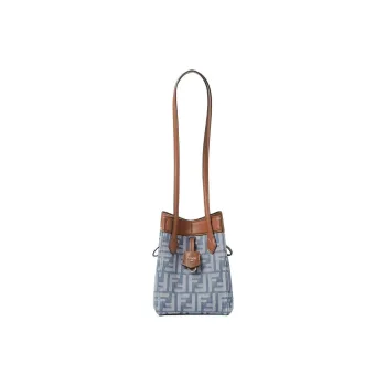 FENDI Origami Jacquard Shoulder Bag Mini Women's Blue