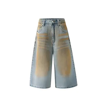 GOODHENLCE Denim Shorts Unisex Wasteland Blue