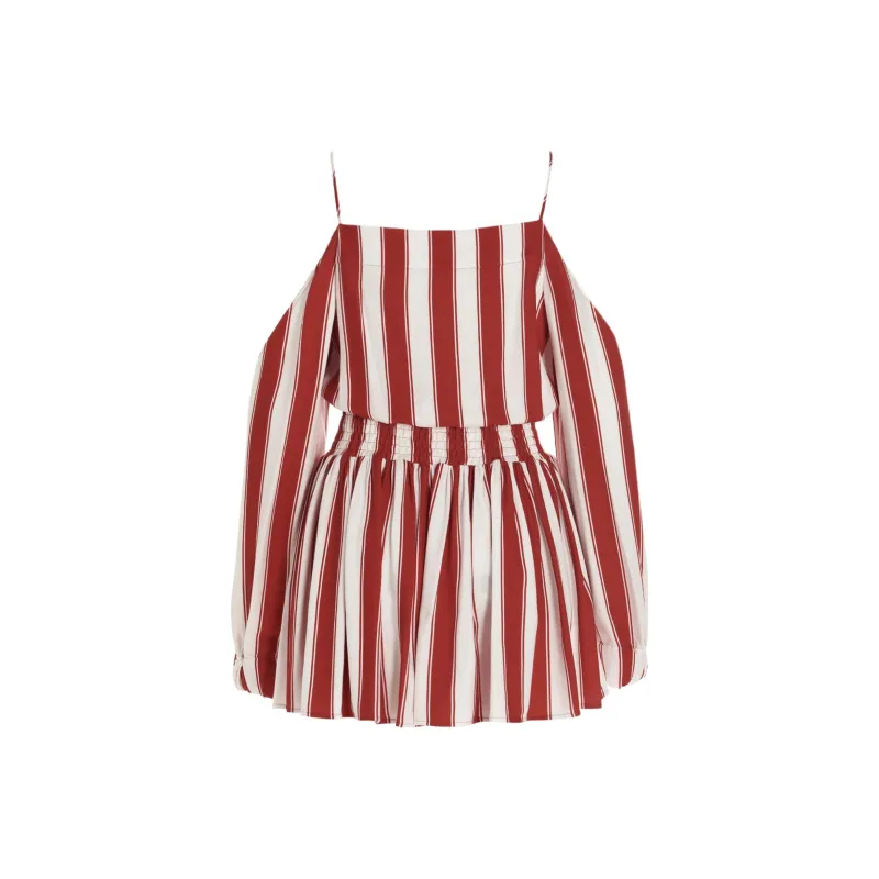 BALMAIN Striped Mini Dress-1