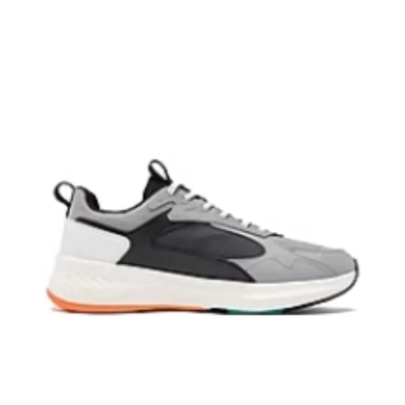 QIAODAN Anti Slip Wear Resistant Low Top Running Shoes Men's Gray Black-1