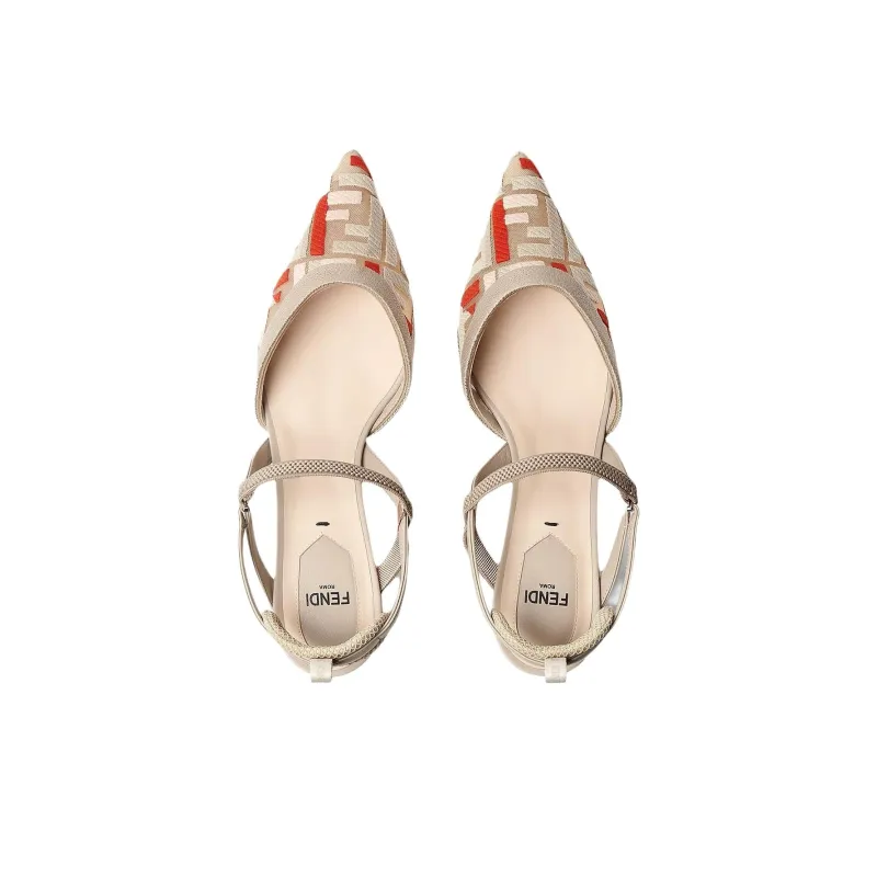 FENDI Colibrì Lite High Heels Women's Beige-3