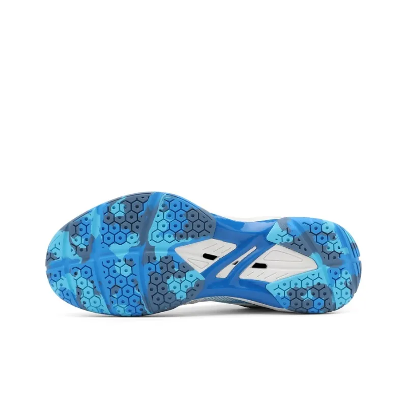 Binary Shock Absorbers With Slip Resistant And Abrasion Resistant Properties Low Top Badminton Shoes Unisex Blue-4