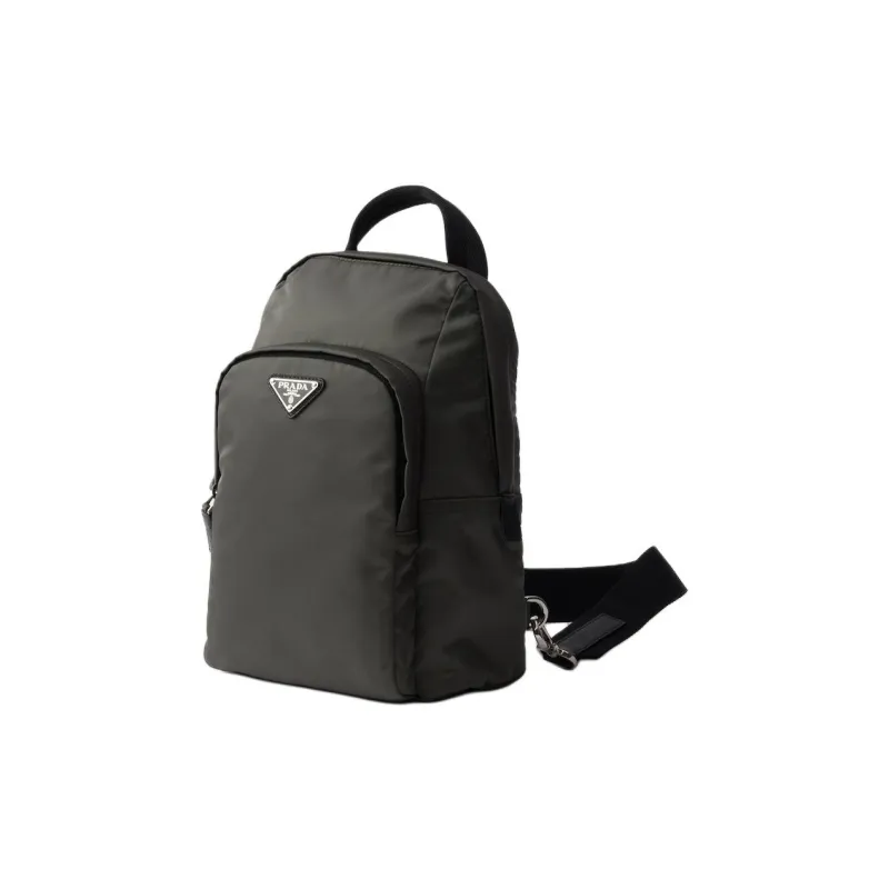 PRADA Re Nylon Backpack Men's Black Gray-1