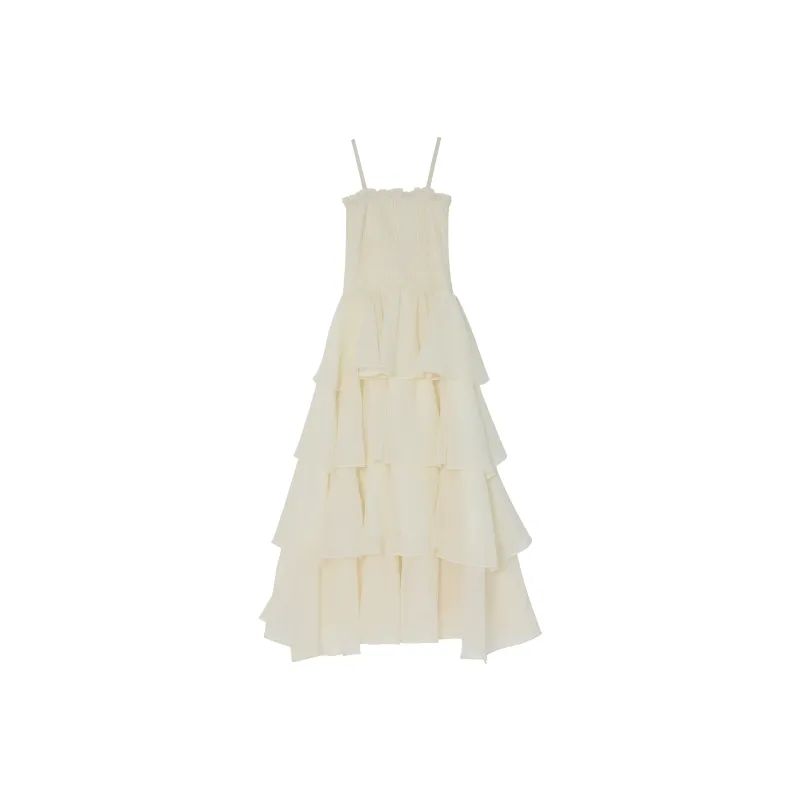 Rose Slip Dresses Women's Beige-0