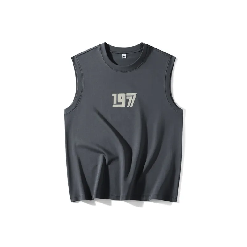 WOSAWE Trendy Fashion Tank Top Sports Vest Plus Size Loose Fit Trendy T Shirt Unisex-1