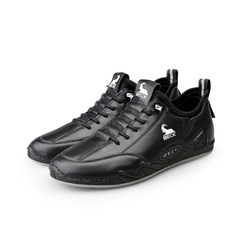 BECK Men's Casual Shoes Men Low Top Black/White-2