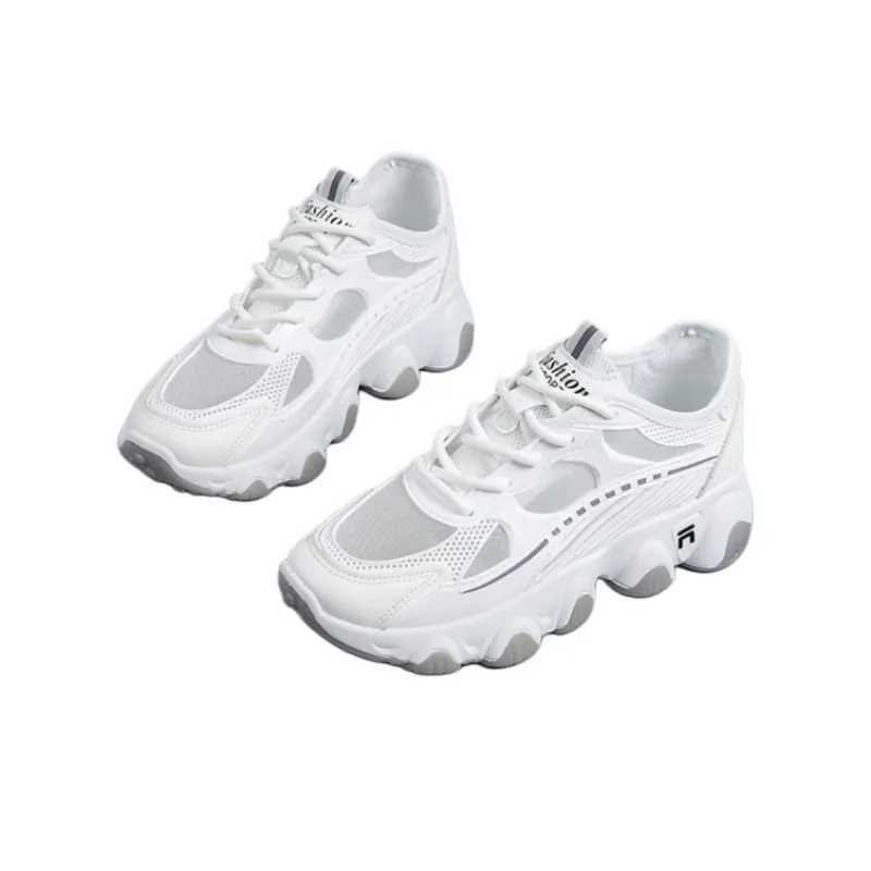 FIRS Kids Low Top Casual Shoes Women's White Gray-1
