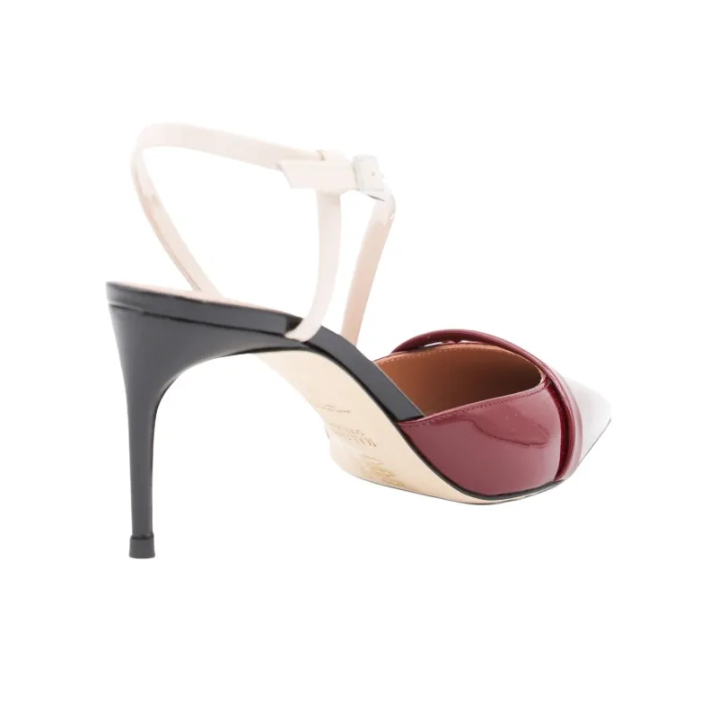Malone Souliers Valeria Slim Heel High Heels 7cm Women's Red-3