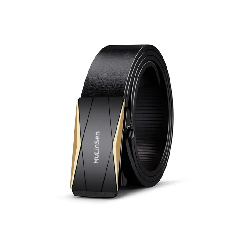 Mulinsen Cow Leather Belts Men's Width 3.5CM-3