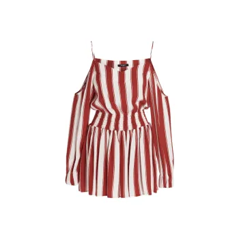 BALMAIN Striped Mini Dress