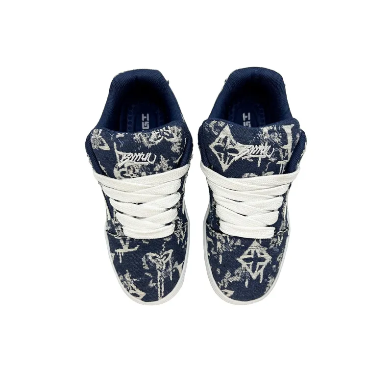 ITGI Breathable Moisture Wicking Low Top Skateboard Shoes Unisex Navy Blue-2