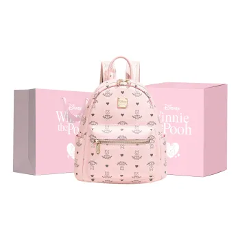 Disney Winnie The Pooh Series PVC Heartfelt Refined Box Backpack Women's Pink