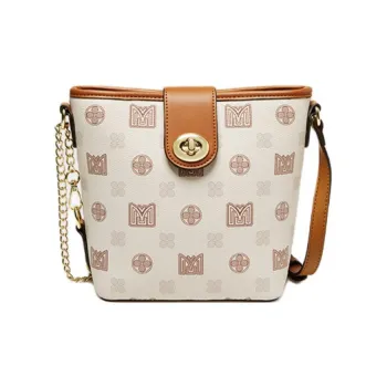 15 MINS PVC Shoulder Bag, Crossbody Bag Trumpets Women's Coffee/Ecru