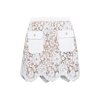 Self portrait Cord Laced Mini Skirt