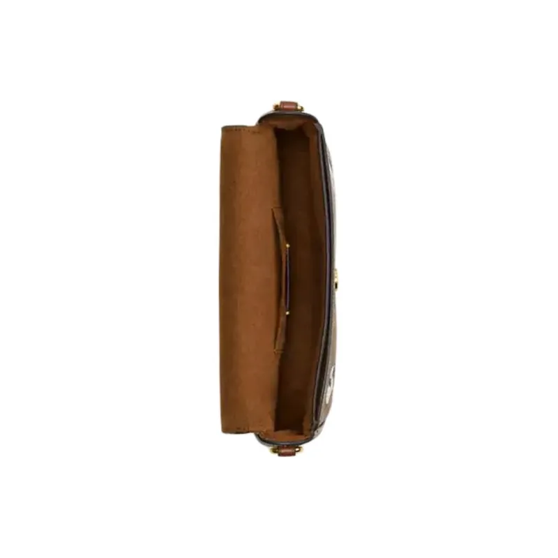 COACH Hailey Canvas Shoulder Bag Trumpets Women's Tan-2
