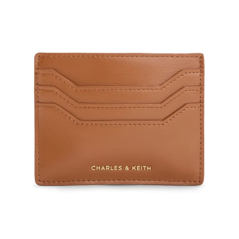 CHARLES&KEITH PU Polyurethane Card Holder Regular Women's Brown-0