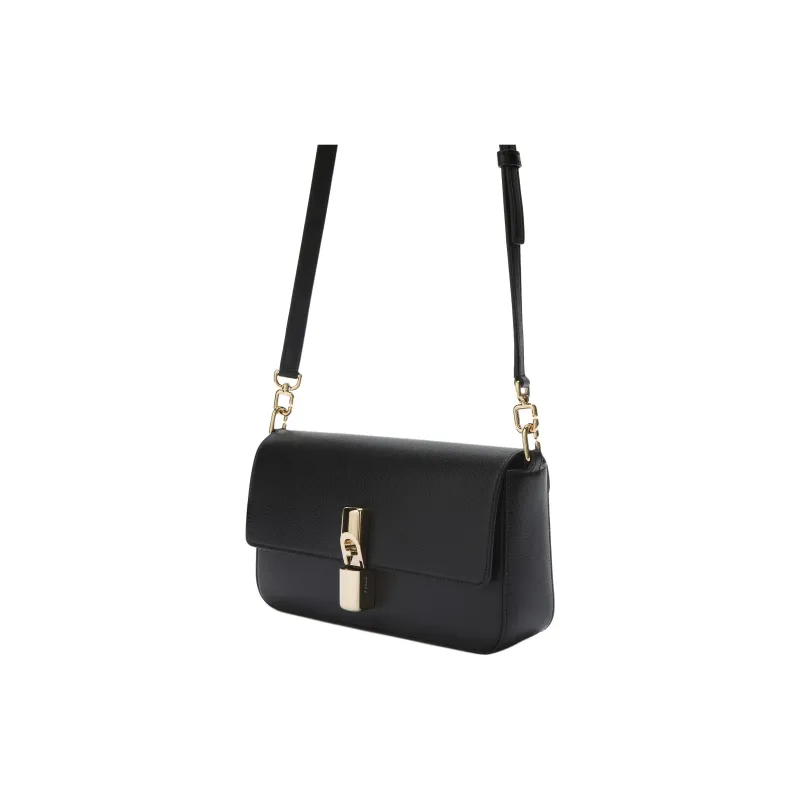 Furla Leather Shoulder Bag Women's Black-1