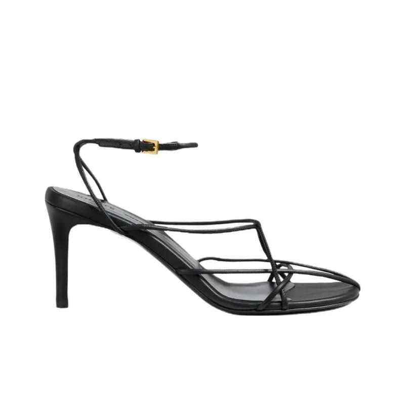 KHAITE Loulou One Strap Sandals 7.5cm Women's Black-1