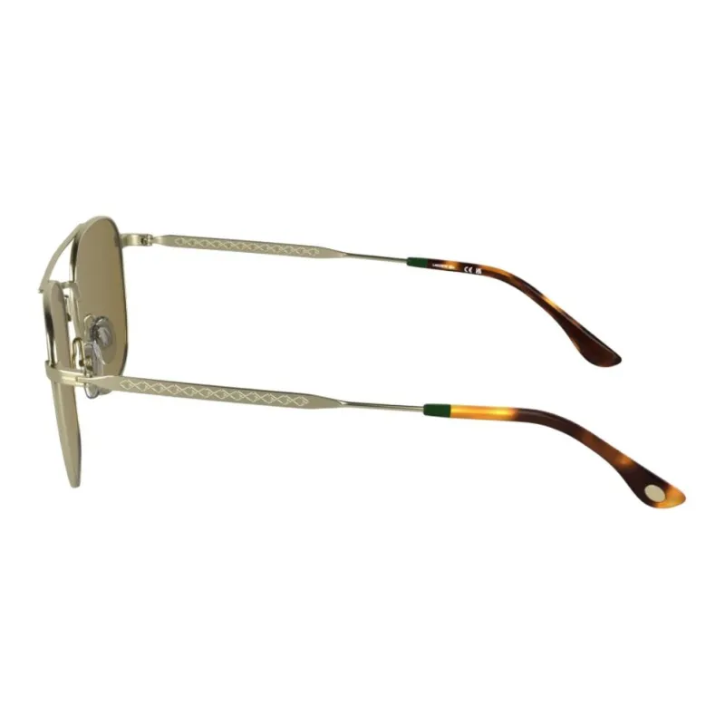 LACOSTE Metal Irregular Shape Sunglasses Unisex Brown-2