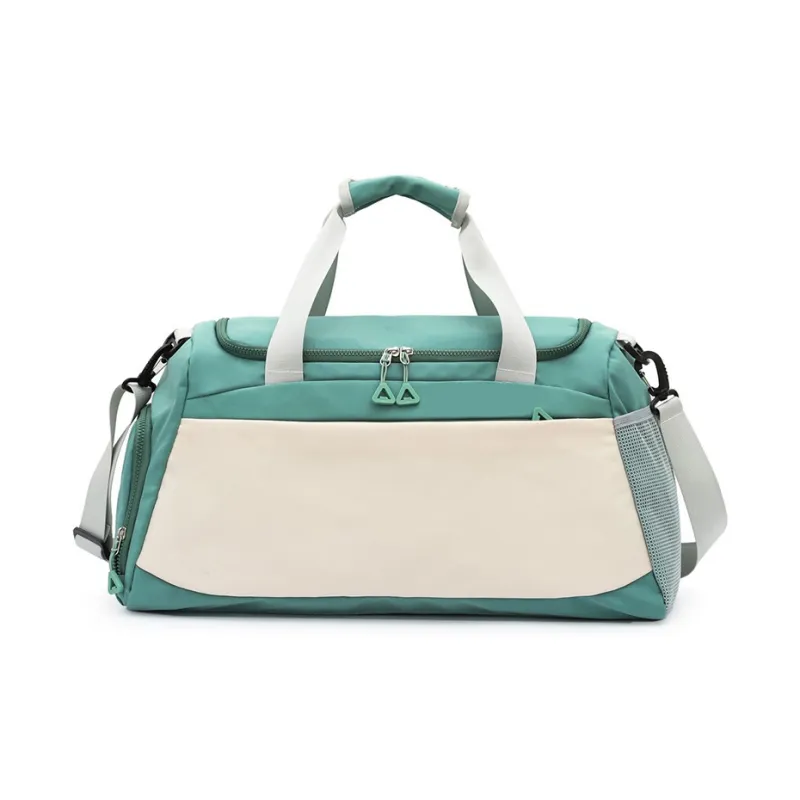 Meow In The Grass Nylon Gym Bag Travel Bag Unisex White/Black/Green/Blue/Pink-4