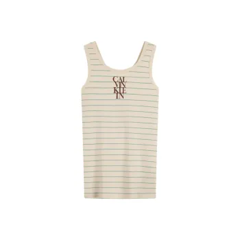Calvin Klein Tank Tops Women's XE4 Stripes Ecru