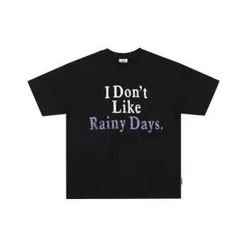 Wooden Rabbit Casual Versatile Fashion Loose Fit Design With Letter Print Elbow Length Sleeves Men's