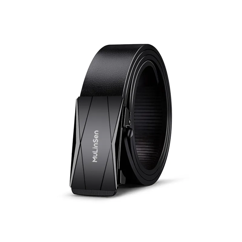 Mulinsen Cow Leather Belts Men's Width 3.5CM-0