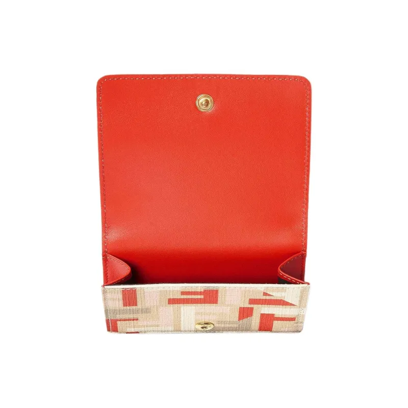 FENDI ROMA Fabric Wallet Women's Beige-2
