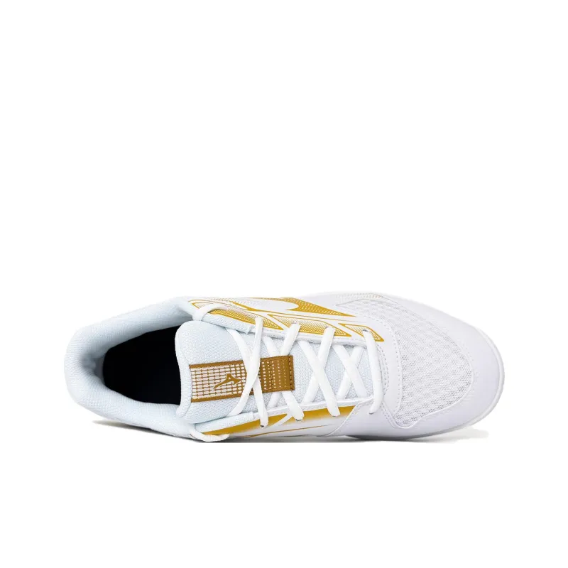 Mizuno Cushioning Breathable Balance Impact Resistant Low Top Training Shoes Unisex White Yellow-2