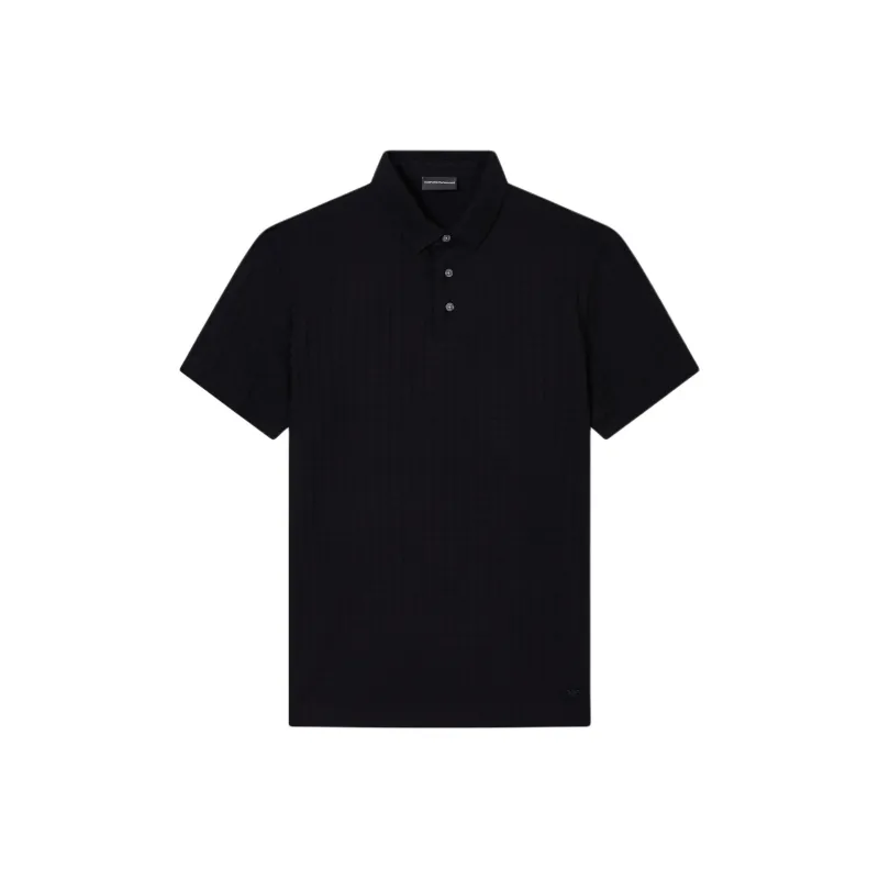 EMPORIO ARMANI Jacquard Jersey Polo Shirt-0