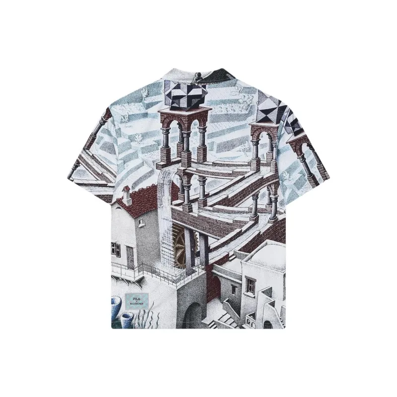 FILA x M.C.ESCHER Shirt Men's All Over Print-1