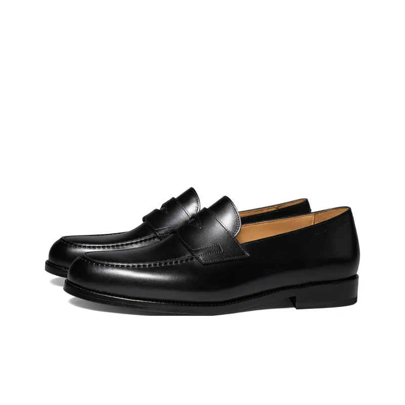 THOM WILLS Business Casual Slip on Calfskin Slip on Loafers Men's-1