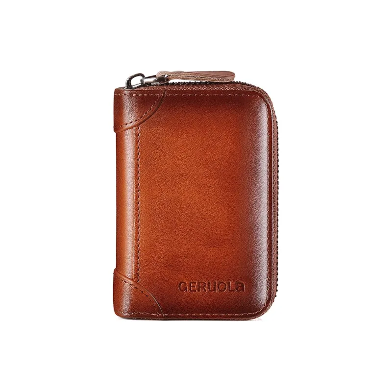 Gorora Top Grain Cow Leather Anti Skimming, Practical Card Holder Regular Unisex Multicolor-8