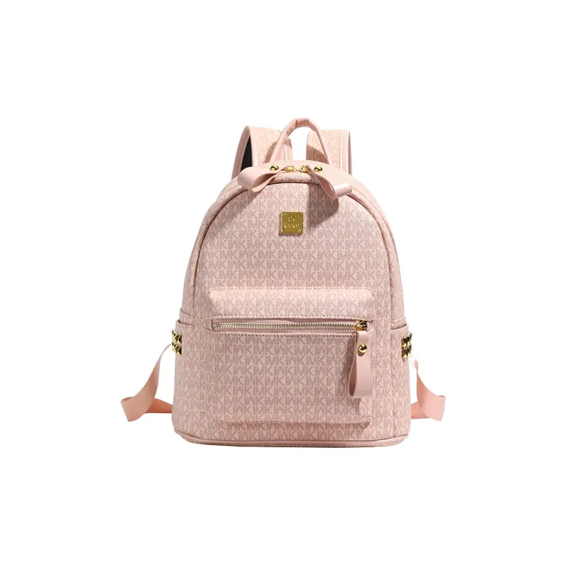 Teddy Bear Collection Pu Backpack Women's Coffee/Ecru/Pink/Black-12