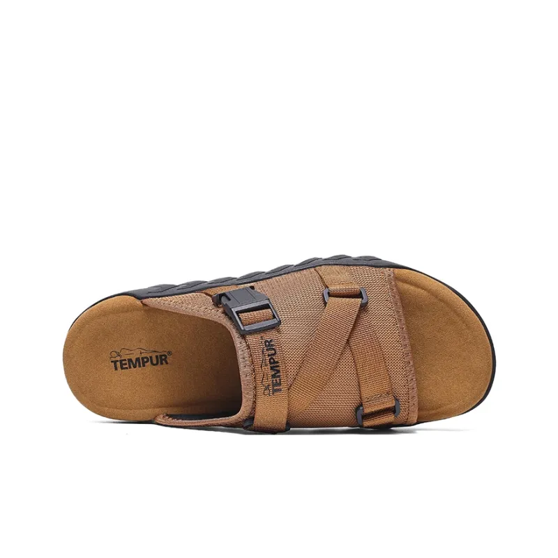 TEMPUR Slide Slippers Men's Wheat Ear Brown-3