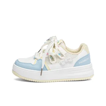 Warrior Slip Resistant, Abrasion Resistant, Breathable Low Top Skateboard Shoes Women's Beige Yellow Blue