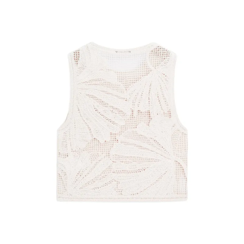 Massimo Dutti Tank Tops Women's Ecru-1