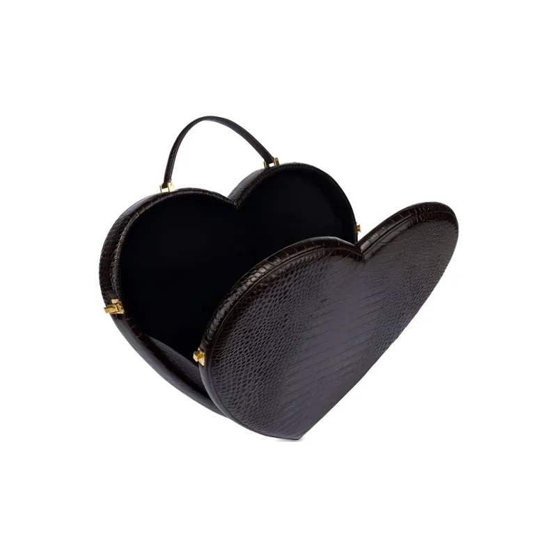 MOSCHINO Heart shape Leather Tote Bag-2