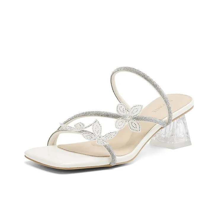 DAPHNE Rhinestone Quiet Slide Slippers Women's-0