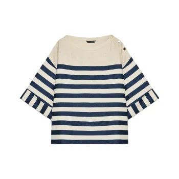 ZARA Shirts Women's Sea Blue/Nude